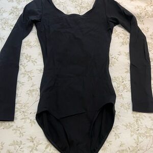 Capezio Black Long Sleeve Bodysuit for Dance